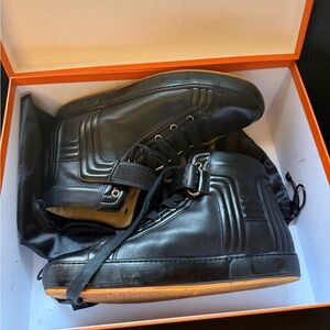 Hermes Black High-Top Men's Shoes